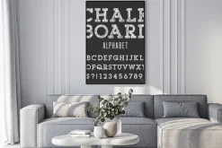 Plakat: Chalkboard alfabet wektor czcionki