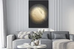 Plakat: Chic golden luxurious retro vintage engraving style. image of