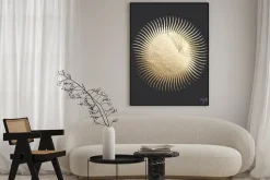 Plakat: Chic golden luxurious retro vintage engraving style. image of