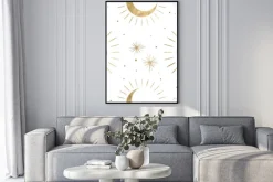 Plakat: Chic golden luxurious retro vintage engraving style. image of