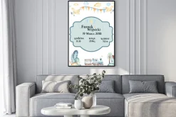 Plakat: Chłopięca metryczka urodzinowa