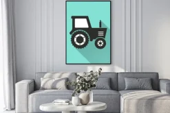 Plakat: Ciągnik - ikona wektor.