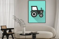 Plakat: Ciągnik - ikona wektor.