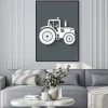 Plakat: Ciągnik sylwetka ikona