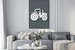 Plakat: Ciągnik sylwetka ikona
