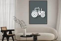 Plakat: Ciągnik sylwetka ikona