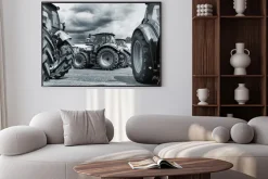 Plakat: Ciągniki rolnicze składy, pługi i maszyny