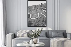 Plakat: City map new orleans, monochrome detailed plan, vector illustration