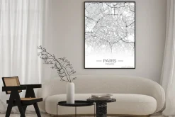 Plakat: City map of the paris - concept art.