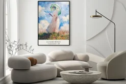 Plakat: Claude monet kobieta z parasolką