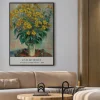 Plakat: Claude monet reprodukcja kwiaty topinamburu