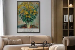 Plakat: Claude monet reprodukcja kwiaty topinamburu