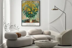 Plakat: Claude monet reprodukcja kwiaty topinamburu