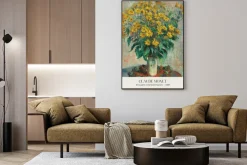 Plakat: Claude monet reprodukcja kwiaty topinamburu