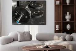 Plakat: Close-up z sztangą