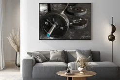 Plakat: Close-up z sztangą