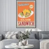 Plakat: Club sandwich retro plakat