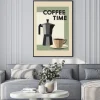 Plakat: Coffee time nowoczesna ilustracja z kawą