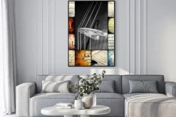 Plakat: Collage - muzyka - nuty