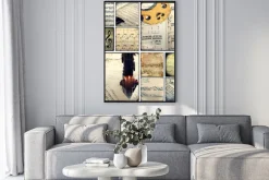 Plakat: Collage - muzyka - nuty