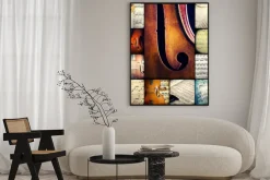 Plakat: Collage - muzyka - nuty