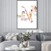 Plakat: Colorful saxophone design with butterflies