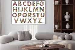 Plakat: Colorful upper case alphabet letters