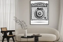 Plakat: Combo wzmacniacz gitarowy ilustracji wektorowych