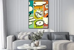 Plakat: Comic book speech bubbles. zestaw kolorowych elementów komicznych