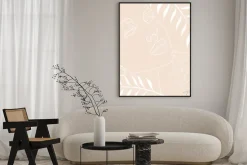 Plakat: Continuous line, drawing of woman face, fashion concept, woman