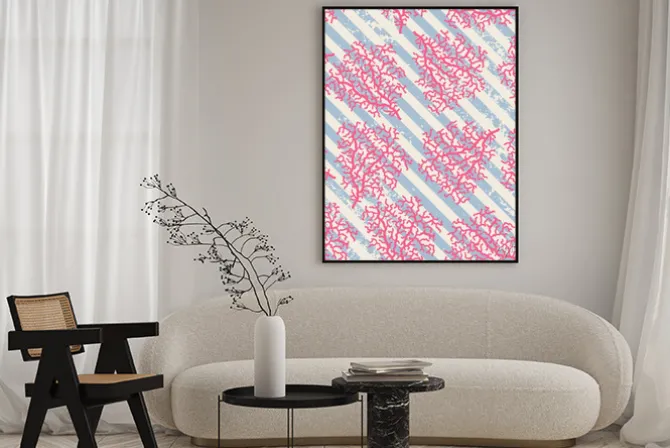 Plakat: Coral szwu wzór