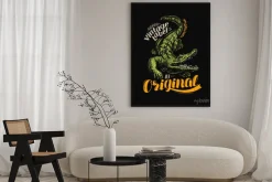 Plakat: Crocodile t-shirt design. vintage poster vector illustration