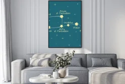 Plakat: Cute cartoon niewiele konstelacja czerpak z nazwą ilustracji