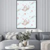 Plakat: Cute fairy character watercolor illustration on white background.