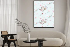 Plakat: Cute fairy character watercolor illustration on white background.