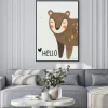 Plakat: Cute scandi poster with bear . simple and minimal design