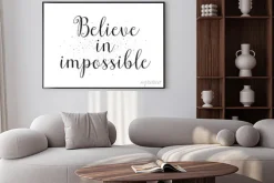 Plakat: Cytat motywacyjny believe in impossible