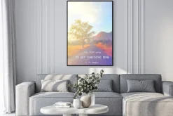 Plakat: Cytat motywacyjny na tle drogi