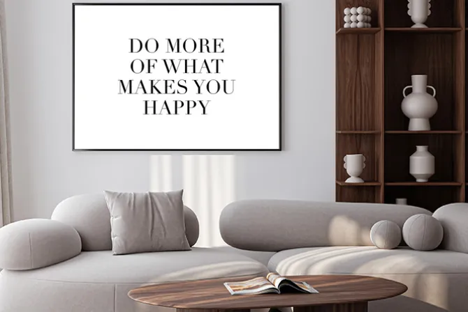 Plakat: Cytat o robieniu tego co sprawia radość