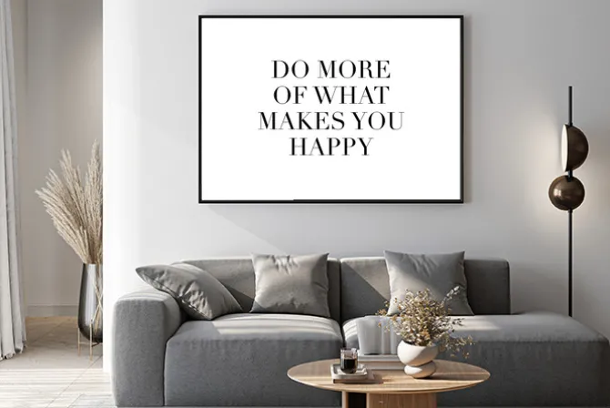 Plakat: Cytat o robieniu tego co sprawia radość