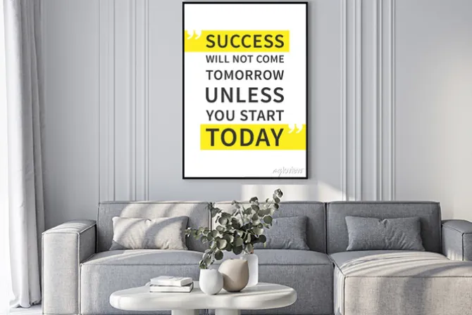 Plakat: Cytat po angielsku o sukcesie