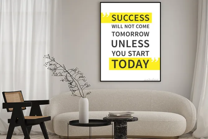 Plakat: Cytat po angielsku o sukcesie