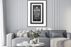 Plakat: Cytat typograficzne tła w realistycznym kwadratowy czarny