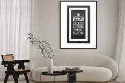 Plakat: Cytat typograficzne tła w realistycznym kwadratowy czarny