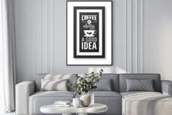 Plakat: Cytat typograficzne tła w realistycznym kwadratowy czarny