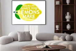 Plakat: Cytryna z motywującym napisem