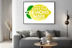 Plakat: Cytryna z motywującym napisem