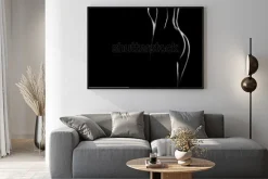 Plakat: Czarno-biały artystyczny akt kobiety