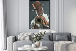 Plakat: Czarny amerykański jazzman