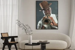 Plakat: Czarny amerykański jazzman